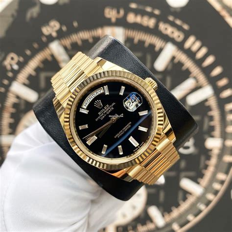 rolex day date black diamond dial|Rolex Day-Date 40mm price.